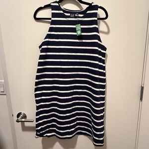 GAP Navy and White Striped Tank Dress